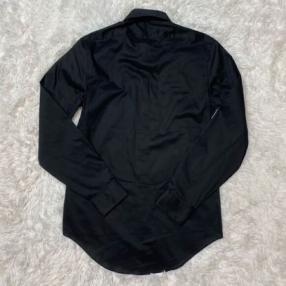 Calvin Klein & Tommy Hilfiger Dress Shirts Set of 2 Blue Black Size Small 14.5 / - Picture 14 of 15